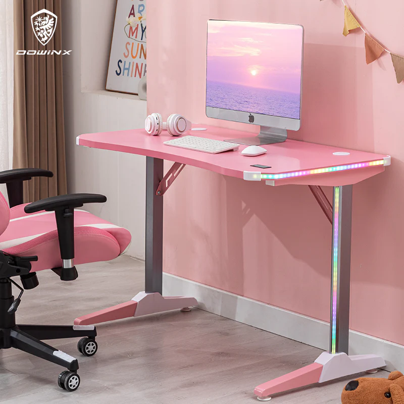 Dowinx Gamaing Desk A1 RGB - Pink 110cm x 60cm x 75 Dowinx Gamaing Desk A1 RGB - Pink 110cm x 60cm x 75